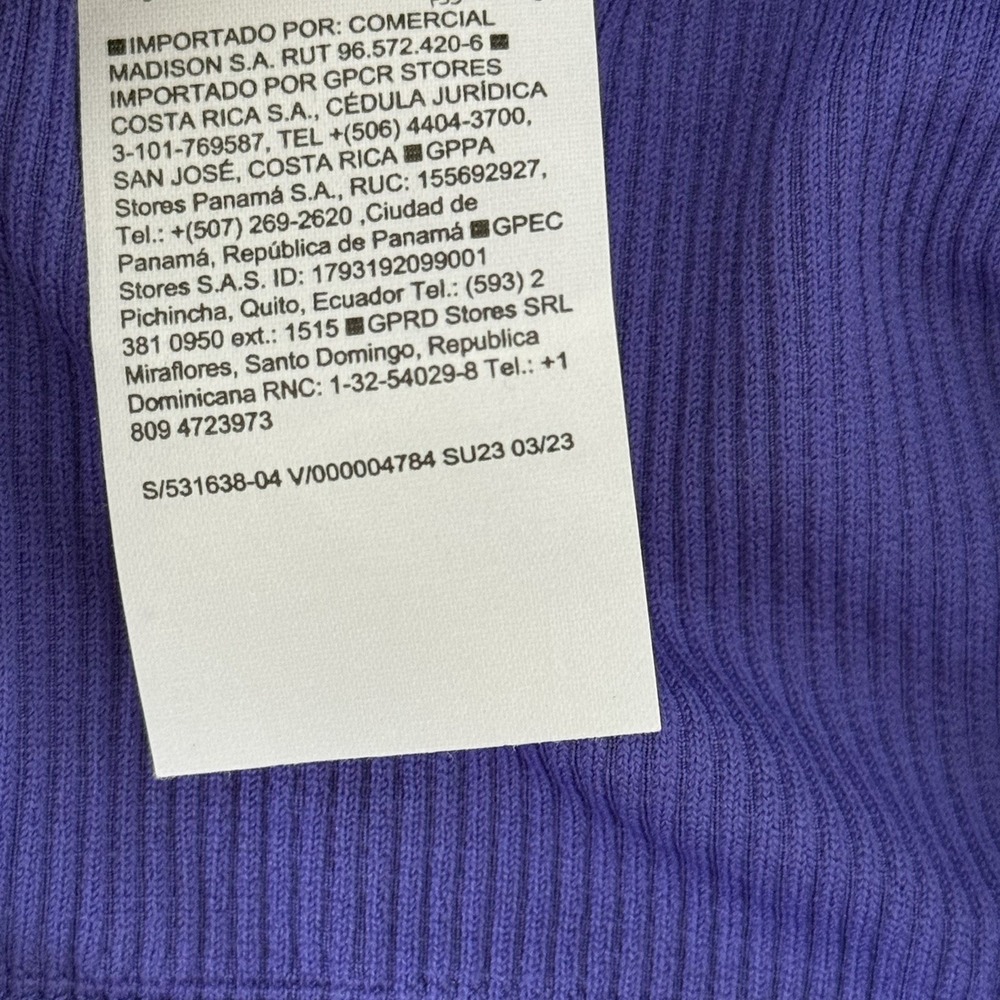 Athleta Aurora Seamless Crop Polo Tank Top Womens S  Purple Ribbed Yoga Casual - Picture 4 of 7